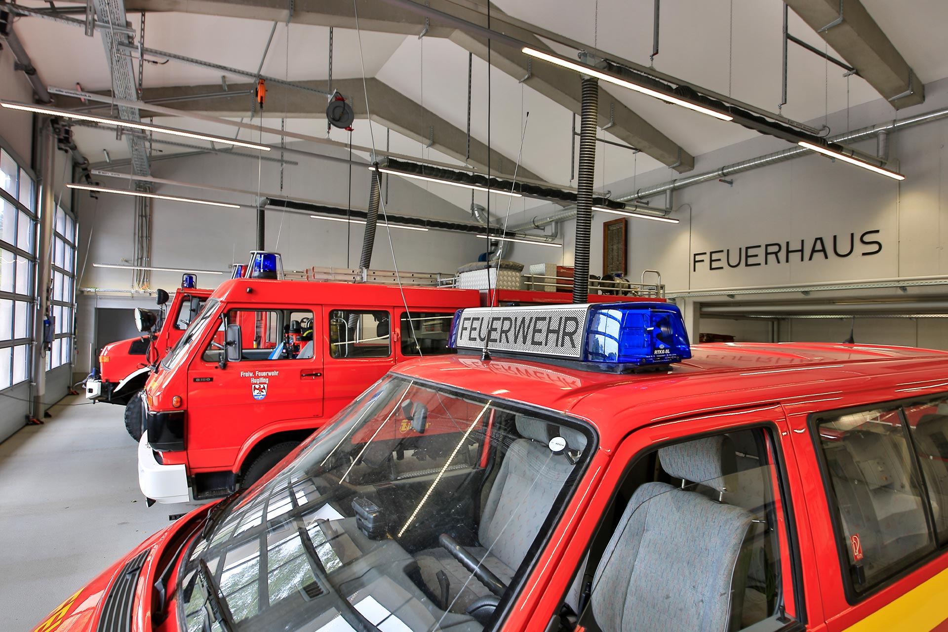 Innenansicht Fahrzeughalle
