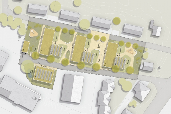 B3 Architekten - Projekt: Wohnen und Arbeiten an der Glanerstraße in Weilheim (2. Rang)