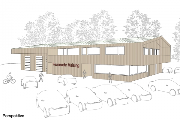 B3 Architekten - Projekt: Neubau Feuerwehrhaus Maising mit drei Wohnungen